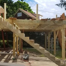 Deck Rebuild in Worcester, MA Before 3